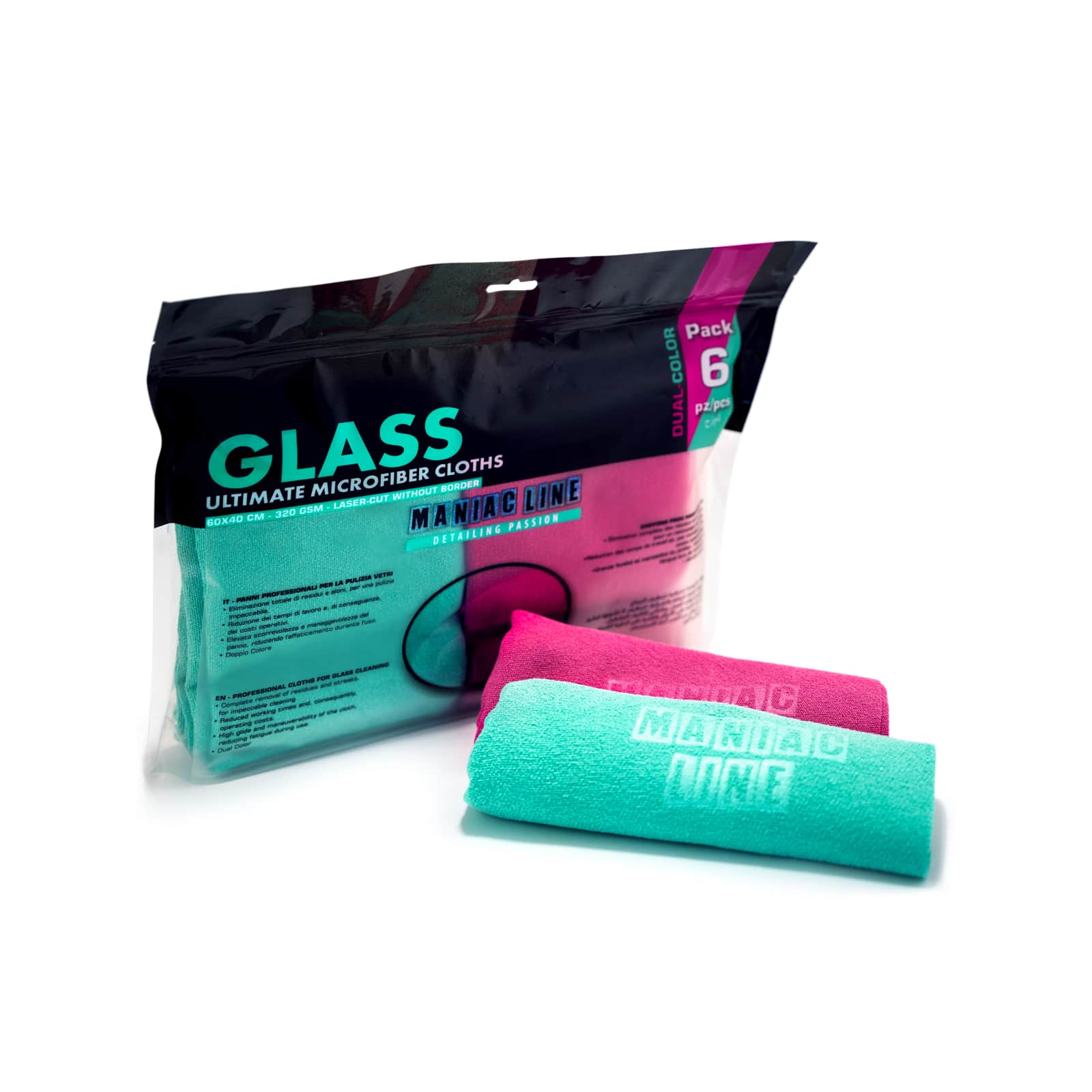 Maniac Line Glastuch - Ultra-Mikrofaser